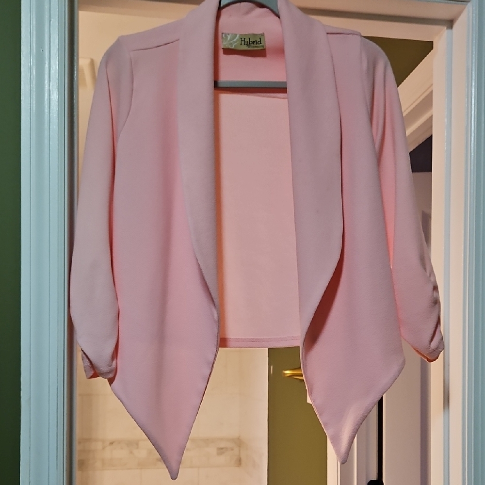 Hybrid & Company Pink Blazer Lightweight Suit Jacket